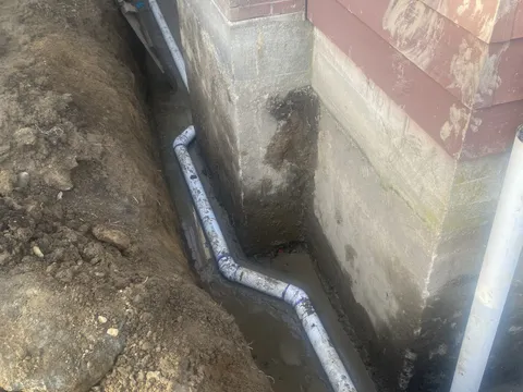 Residential drainage repair project