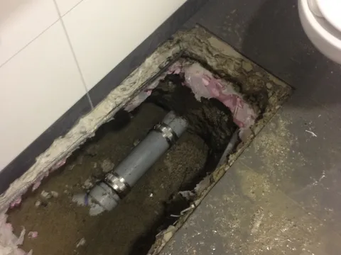 Completed plumbing repair