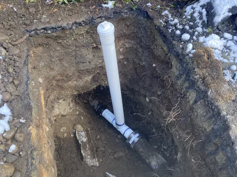 Completed residential plumbing project